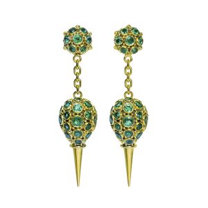Emerald Princess Tilak earrings -k265