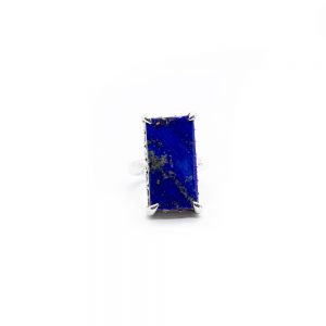 Lapis Lazuli Crown Ring with Amethyst Set in Sterling Silver - DHB238
