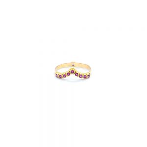 Ruby gold ring set in 18ct gold DHB131