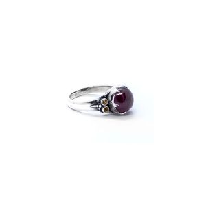 Garnet crown ring with citrine set in sterling silver sold DP31