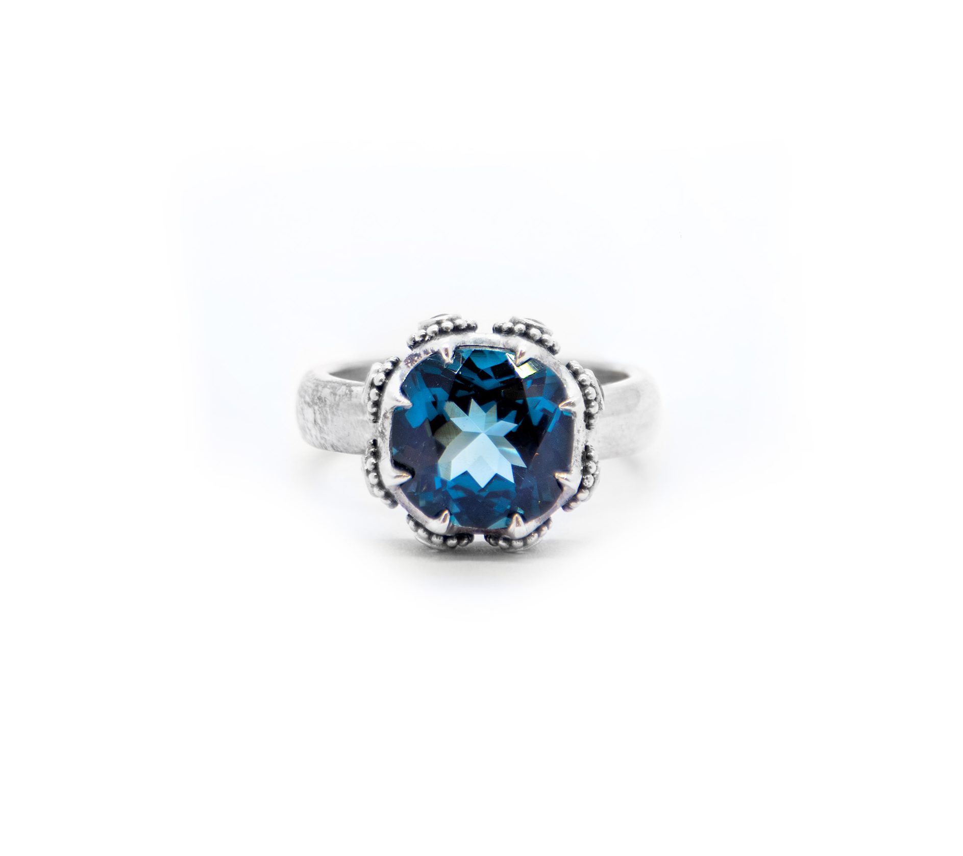 Blue Topaz Tura ring, Sterling Silver – BN109