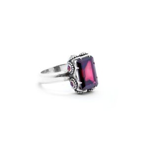 Garnet Tura ring with Citrines, Sterling Silver-Bn71