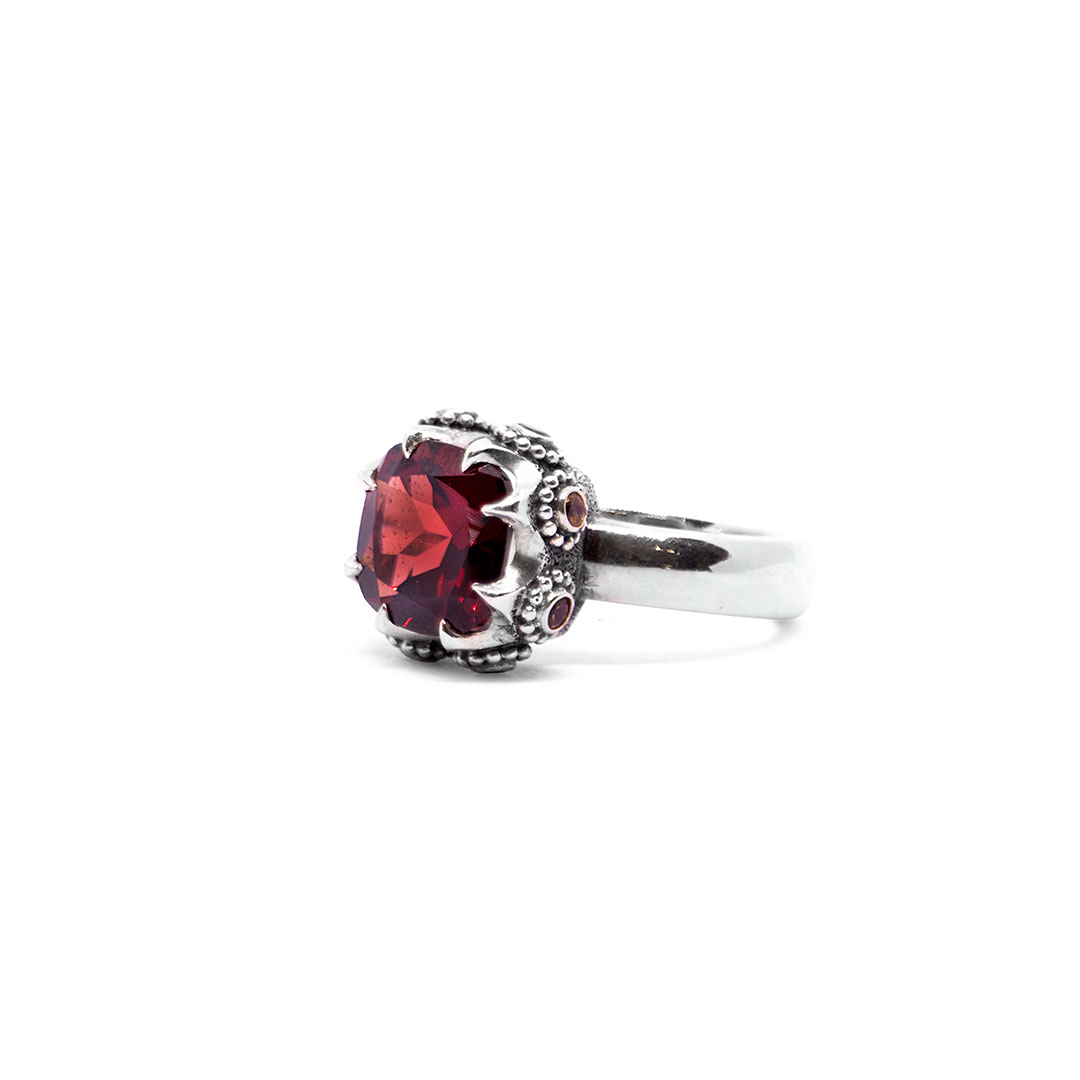 Garnet Tura ring with Yellow Sapphires-BN320
