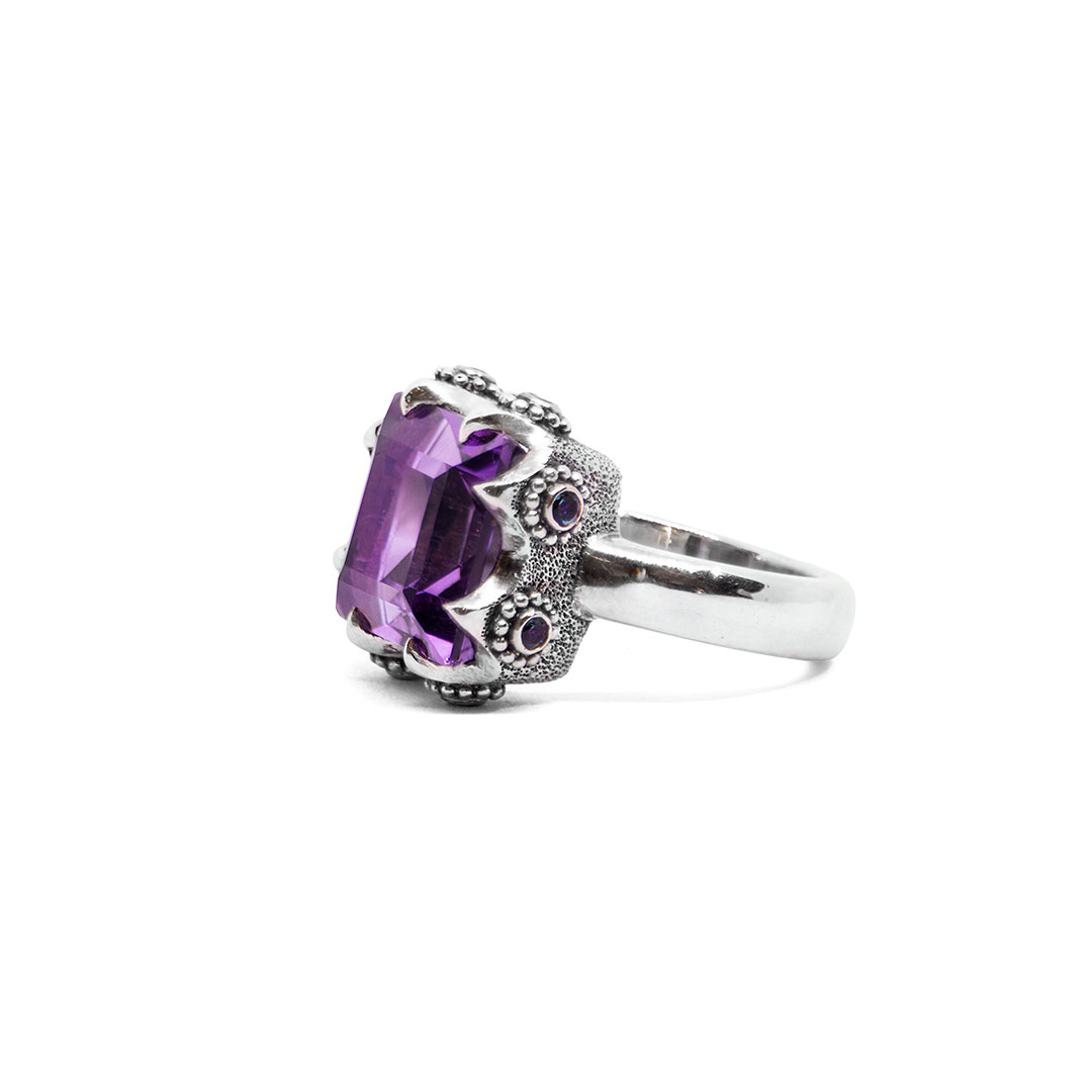 Amethyst Tura ring with Blue Topaz-BN326